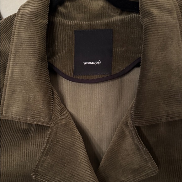 Olive Corduroy Maxi Raglan Trench Coat from Assembly New York - Picture 4 of 4